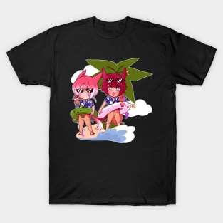 Summertime Catness Exarch and Warrior of Light T-Shirt